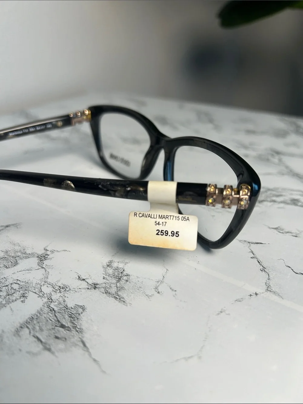 Roberto Cavalli Martinica 715 Marble Cat Eye Eyeglasses 54-17-140 NWT